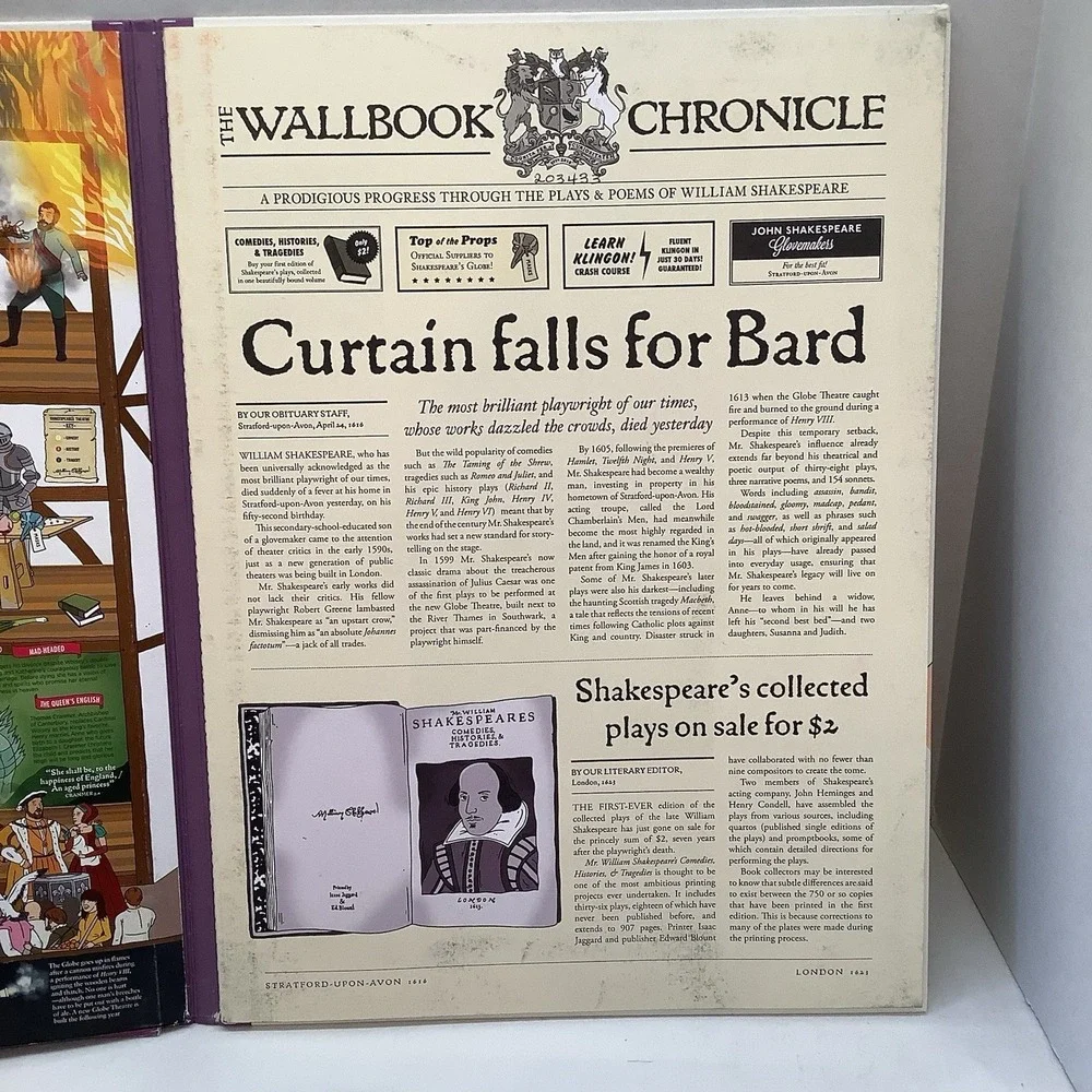Shakespeare Timeline Wallbook : Unfold the Complete Plays of Shakespeare--One...